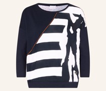 Longsleeve im Materialmix mit 3/4-Arm