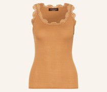 Seidentop BABETTE mit Spitze