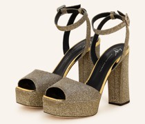 Plateau-Sandaletten - GOLD/ SILBER