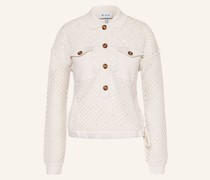 Strick-Poloshirt mit Cashmere