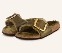 Pantoletten MADRID BIG BUCKLE - OLIV