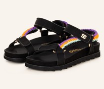 Sandalen - SCHWARZ/ HELLLILA/ MINT