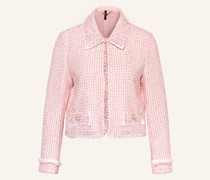 Tweed-Blazer mit Seide