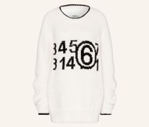 Pullover im Materialmix