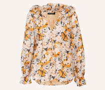 Bluse ELAINNE mit Seide und Rüschen