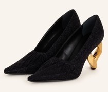 Pumps mit Glitzergarn - SCHWARZ