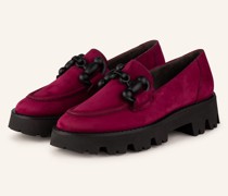 Plateau-Loafer - DUNKELROT
