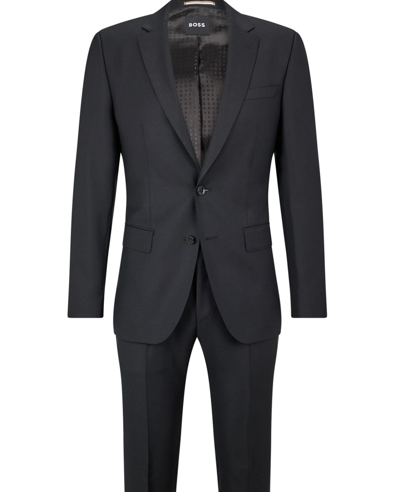 BOSS by HUGO BOSS Wolle Zweiteiliger Anzug in Grau für Herren Herren Bekleidung Anzüge Zweiteilige Anzüge 