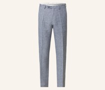 Anzughose Slim Fit mit Leinen