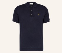 Strick-Poloshirt mit Seide