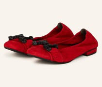 Ballerinas MALU mit Schmucksteinen - ROT