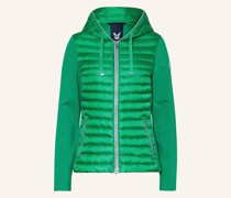 Steppjacke im Materialmix