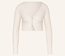 Cropped-Strickjacke mit Mohair