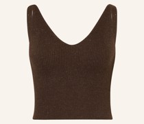 Stricktop mit Glitzergarn