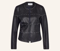 Jacke in Lederoptik