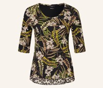 Shirt im Materialmix mit 3/4-Arm