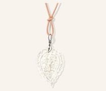 Anhänger INDIA LEAF MEDIUM aus 18 Karat Weißgold