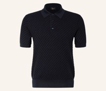 Strick-Poloshirt mit Seide