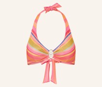 Neckholder-Bikini-Top DOPAMINE STRIPE mit
