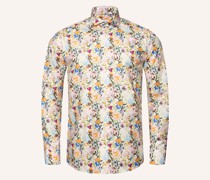 Hemd mit floralem Print Slim Fit