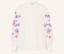 Bluse CECILIA mit Leinen