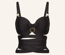 Balconette-Bikini-Top SOLTA mit Glanzgarn