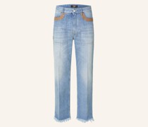 Jeans Regular Fit mit Fransen