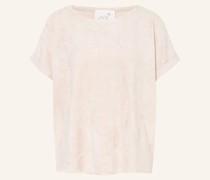 T-Shirt in Lederoptik