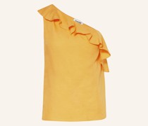 One-Shoulder-Top BOMBA mit Leinen