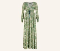 Abendkleid aus Jacquard mit Glitzergarn