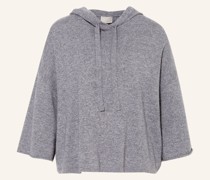 Strick-Hoodie mit Cashmere und 3/4-Arm