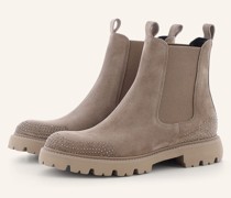 Stiefelette PRINT - BEIGE