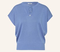 Pullover mit Leinen und Schmucksteinen