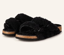 Pantoletten ARIZONA BIG BUCKLE - SCHWARZ