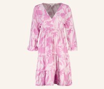 Kleid FLOWER VOLANT aus Viskose