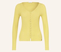 Strickjacke mit Glitzergarn