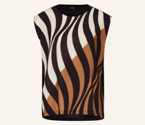 Blusentop KEBRA im Materialmix