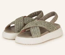 Plateau-Sandalen SWAMI - GRAU/ KHAKI
