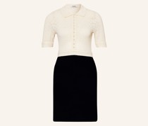Kleid im Materialmix