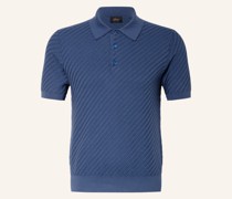 Strick-Poloshirt mit Seide