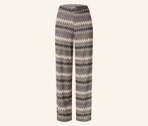 Marlenehose mit Glanzgarn