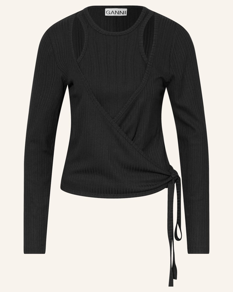 Ganni Damen Wickelshirt