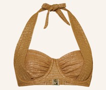 Neckholder-Bikini-Top DESERT GLOW mit Glitzergarn