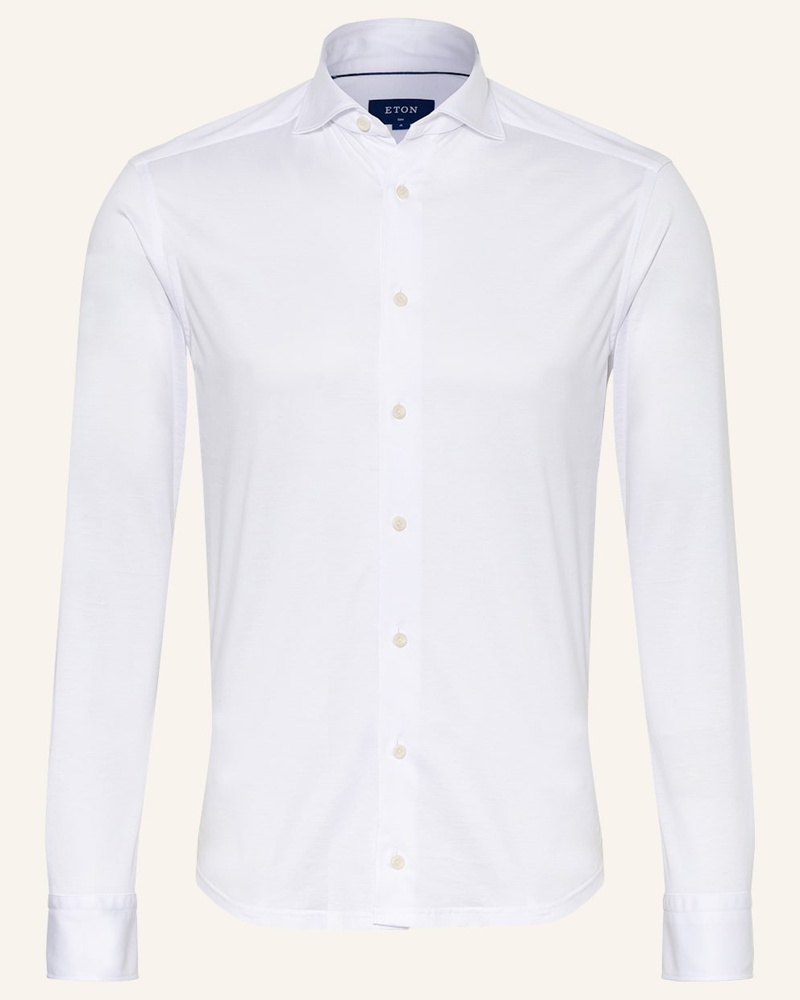 Herren Bekleidung Hemden Business Hemden Eton Slim Fit Smokinghemd aus Baumwolle in Weiß für Herren 