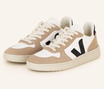 Sneaker V-10 - WEISS/ BEIGE