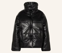 Oversized-Steppjacke HIDE in Lederoptik