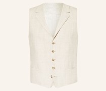Anzugweste Slim Fit mit Leinen