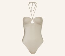 Neckholder-Badeanzug CK BLACK STRUCTURED