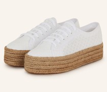 Sneaker 3126 mit Stickereien - WEISS