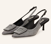 Slingpumps POZNAN mit Schmucksteinen